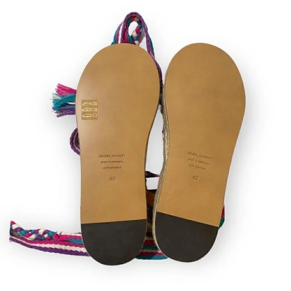 New in Box, Isabel Marant Malay Espadrille Sandals, Size 40EU, Flatform